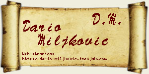 Dario Miljković vizit kartica